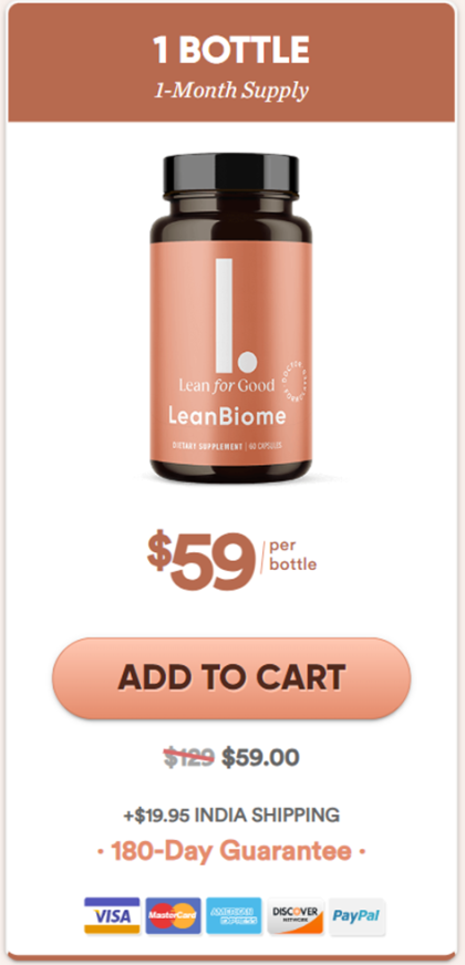 LeanBiome one bottle price